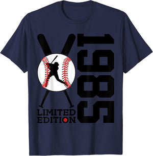 40th BIRTHDAY BASEBALL LIMITED EDITION 1985 T-Shirt - T-Shirt | Navy