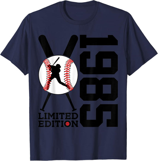 40th BIRTHDAY BASEBALL LIMITED EDITION 1985 T-Shirt - T-Shirt | Navy