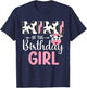 Mimi Of The Birthday Girl Farm Cow 1 St Birthday Girl T-Shirt - T-Shirt | Navy