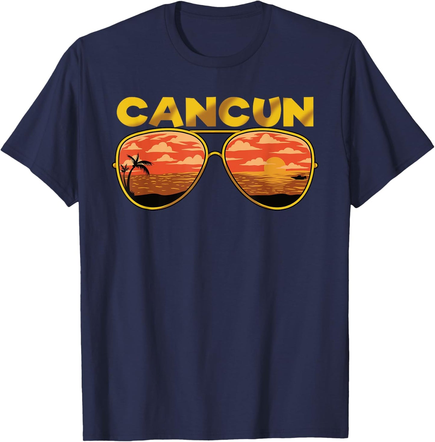 Sunglasses Vacation Cancun Mexico T-Shirt - T-Shirt | Navy