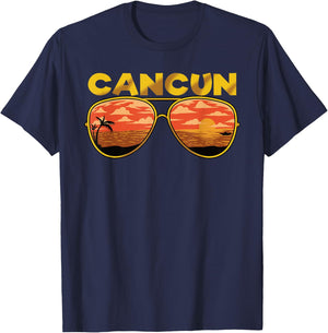 Sunglasses Vacation Cancun Mexico T-Shirt - T-Shirt | Navy