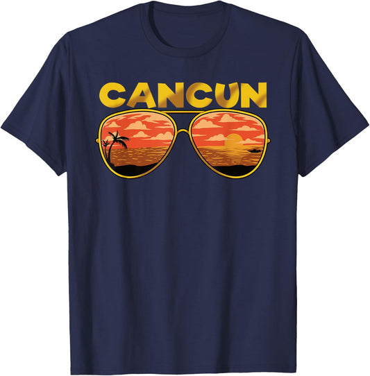 Sunglasses Vacation Cancun Mexico T-Shirt - T-Shirt | Navy