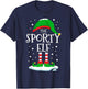 The Sporty Elf Christmas Family Matching Xmas Group Funny T-Shirt - T-Shirt | Navy
