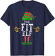 Fit Elf Group Matching Family Christmas Gym Fitness T-Shirt - T-Shirt | Navy
