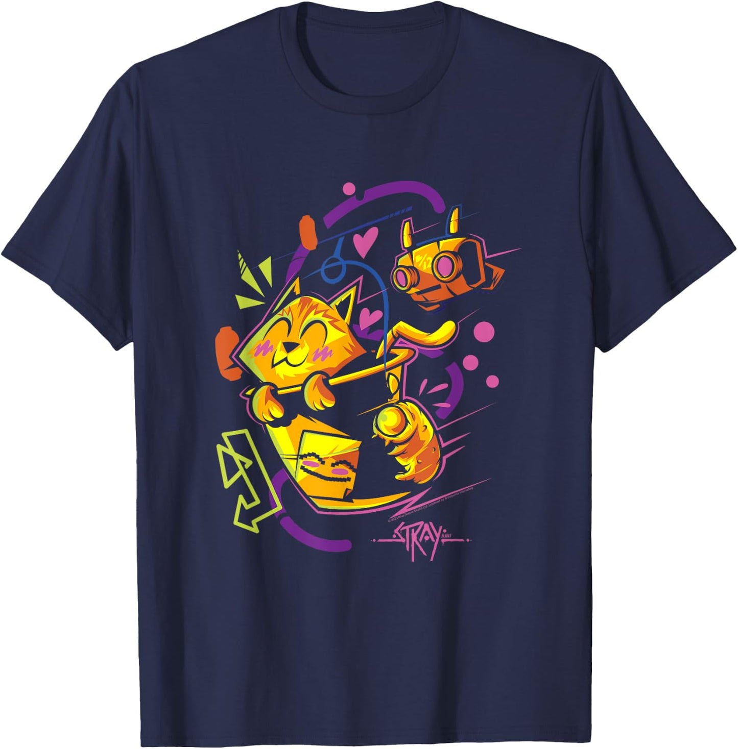 Stray Cat and B-12 Adventure T-Shirt - T-Shirt | Navy