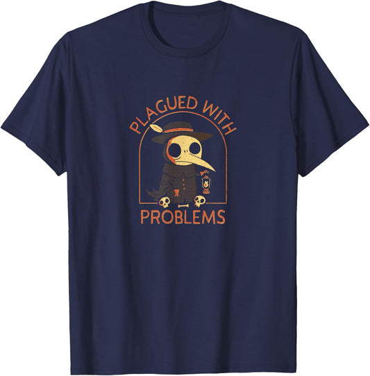 Plagued With Problems - Official DinoMike Design T-Shirt - T-Shirt | Navy