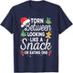 Torn Between Looking Like A Snack And Eating One Xmas Cookie T-Shirt - T-Shirt | Navy