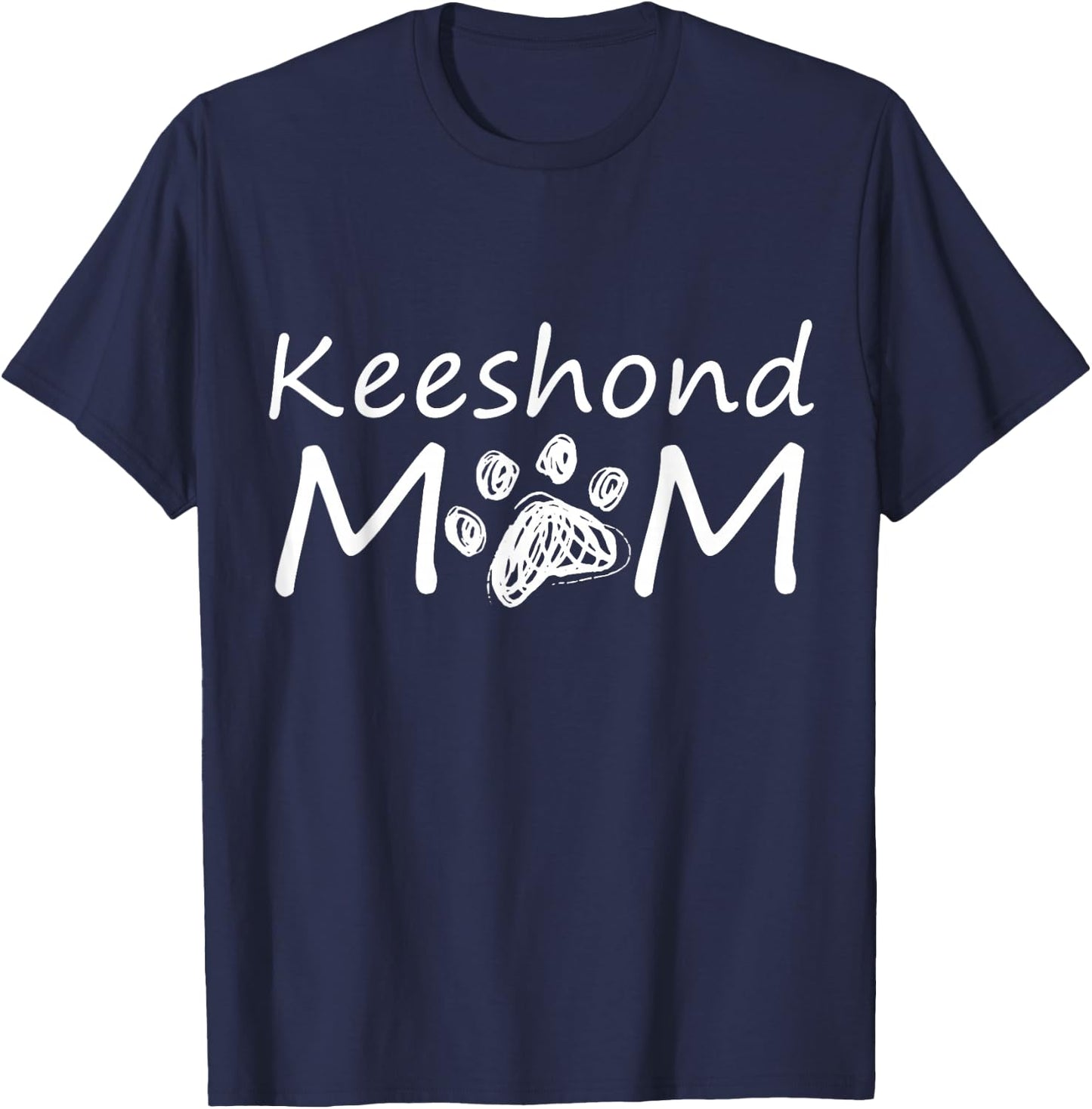 Keeshond Mom Puppy Owner Dog Breed Mommy Mother Mama T-Shirt - T-Shirt | Navy