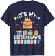 Present Balloon Candle Cake It's My Sister In Law's Birthday T-Shirt - T-Shirt | Navy