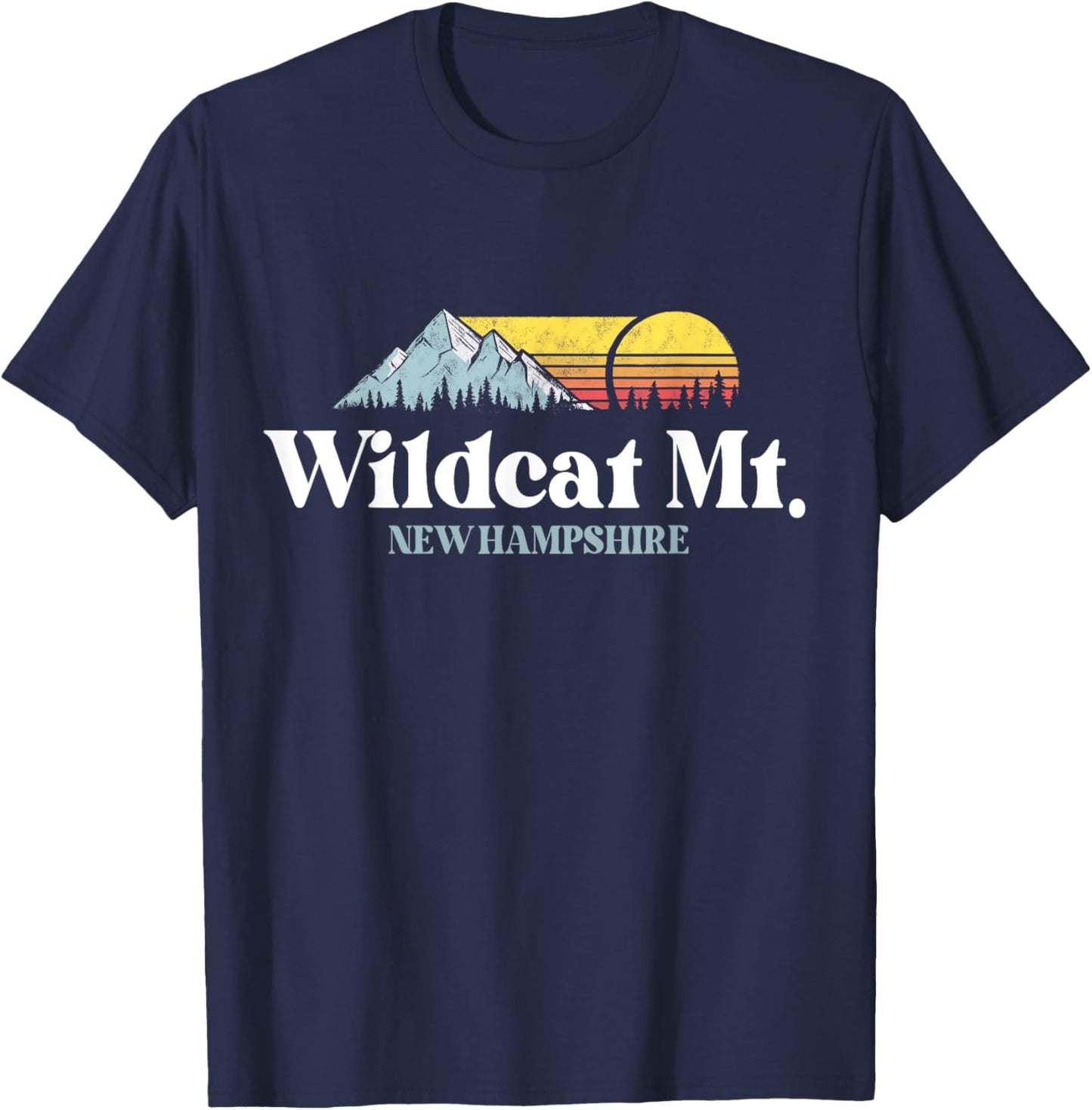 Wildcat Mountain, NEW HAMPSHIRE, Ski Slopes Snowboard Hiking T-Shirt - T-Shirt | Navy