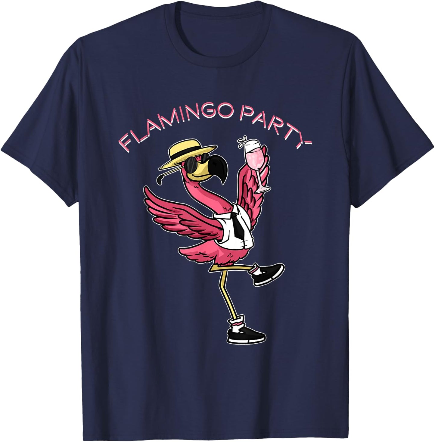 Flamingo Party T-Shirt - T-Shirt | Navy