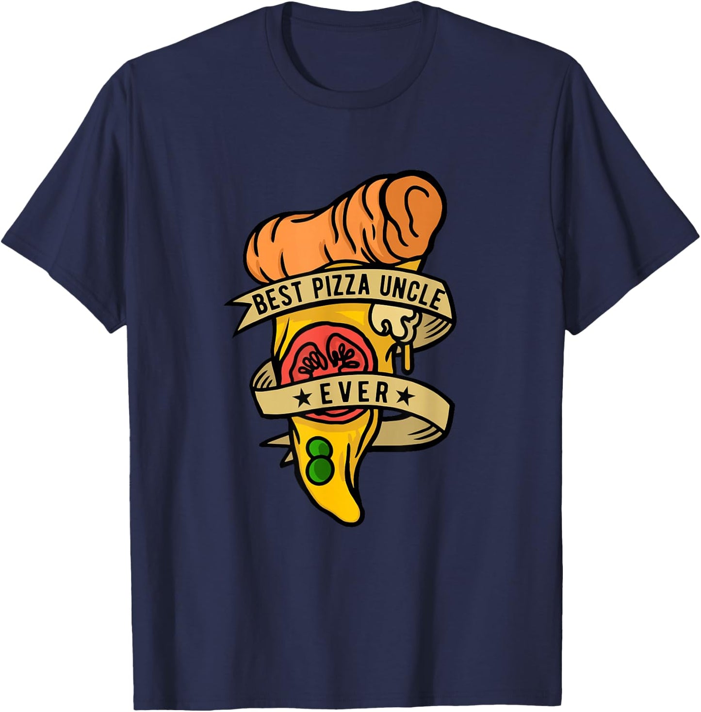 Best Pizza Uncle Ever Hobby Pizza Maker T-Shirt - T-Shirt | Navy