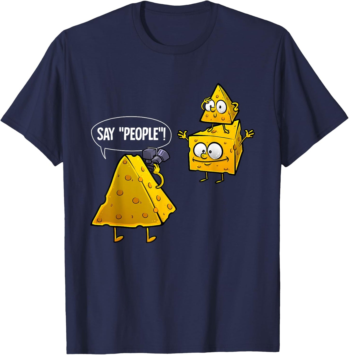 Cool Photography Gift Men Women Cheese Photographer Lovers Small T-Shirt - T-Shirt | Navy