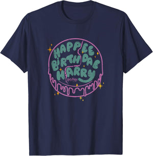 Harry Potter Birthday Happee Birthdae Harry Cake Retro T-Shirt - T-Shirt | Navy
