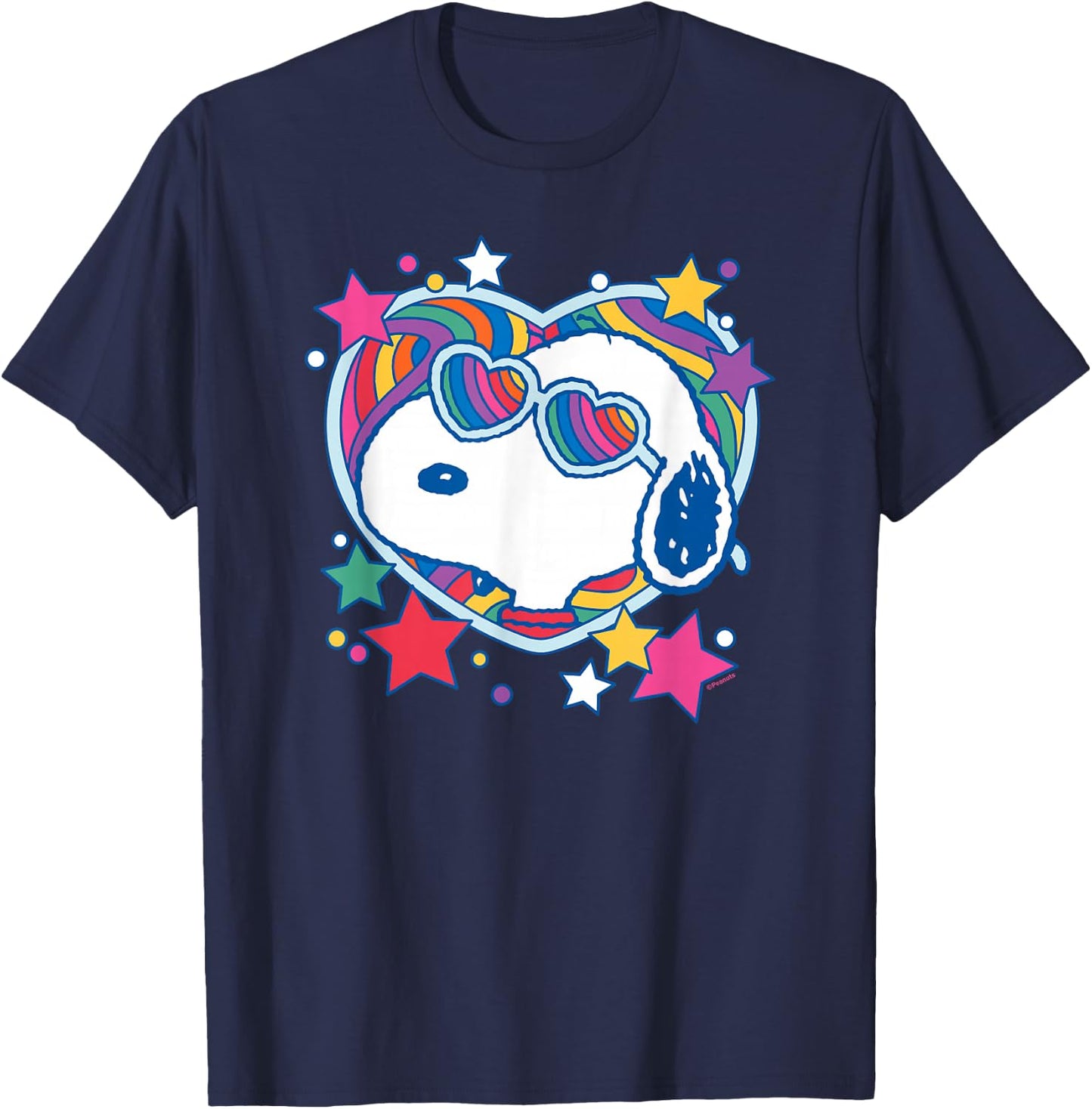 Peanuts - Snoopy Groovy Heart T-Shirt - T-Shirt | Navy