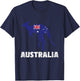Mother And Baby Kangaroo - Marsupial Australia Animal Lover T-Shirt - T-Shirt | Navy