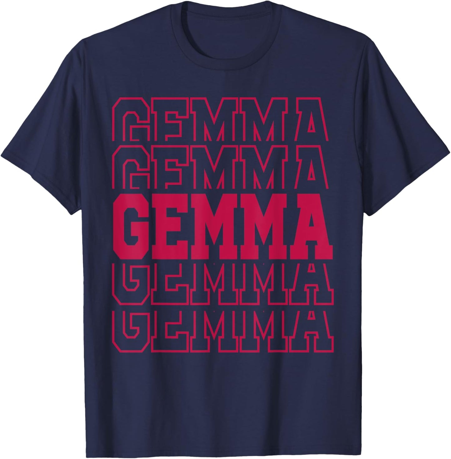 Cute Personalized Gemma Birthday Matching Family T-Shirt - T-Shirt | Navy