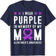 I Wear Purple In Memory Of My Mom Alzheimer's Awareness Day T-Shirt - T-Shirt | Navy