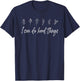 I Can Do Hard Things Floral Motivational Inspirational T-Shirt - T-Shirt | Navy