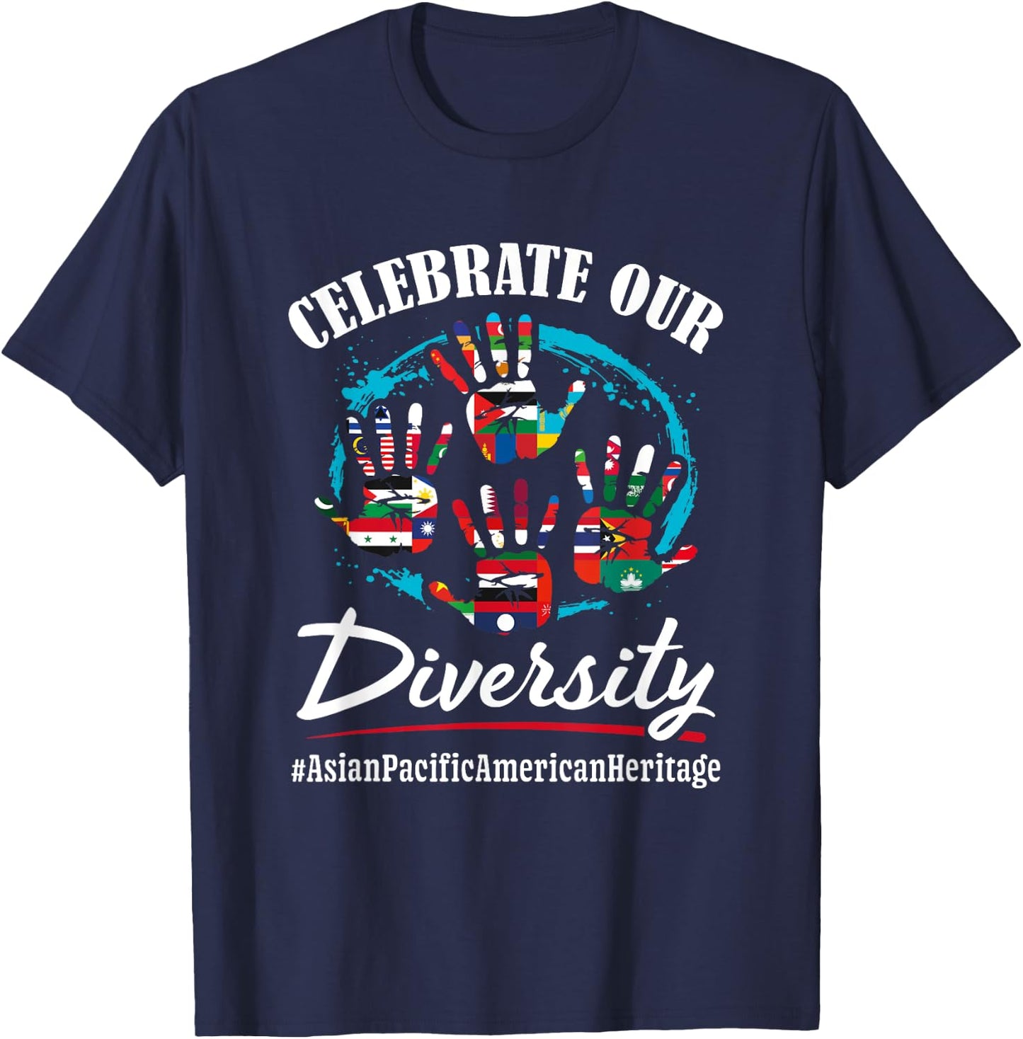 Diversity Asian American Pacific Islander Heritage Month T-Shirt - T-Shirt | Navy