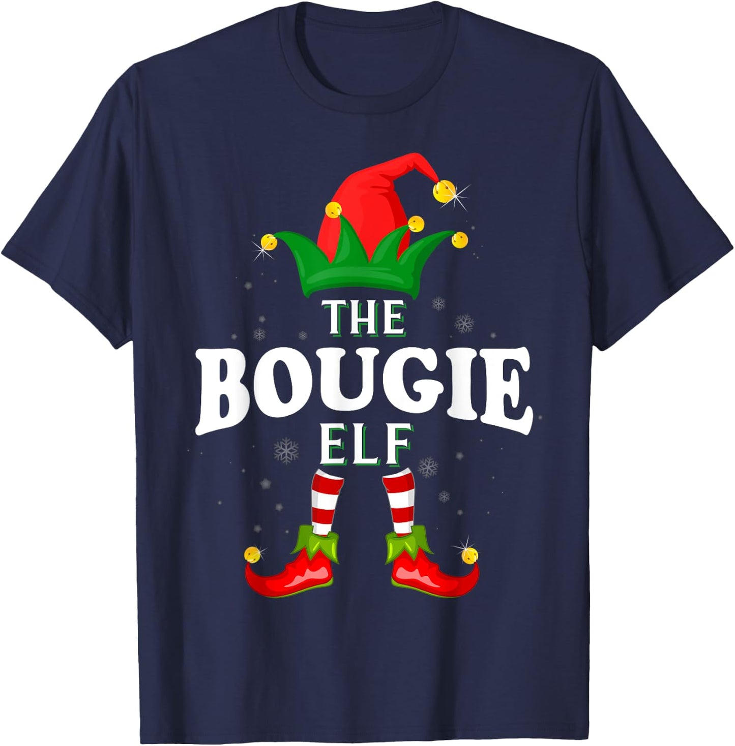 Xmas Bougie Elf Family Matching Christmas Pajama T-Shirt - T-Shirt | Navy