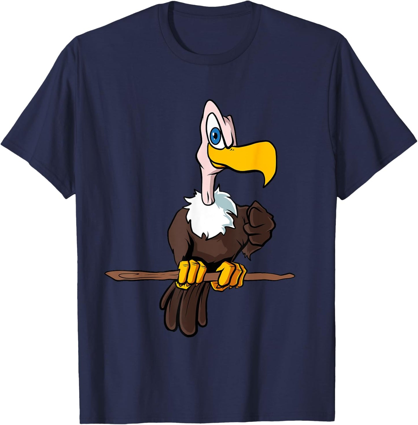 Ugly Cartoon Vulture T-Shirt - T-Shirt | Navy