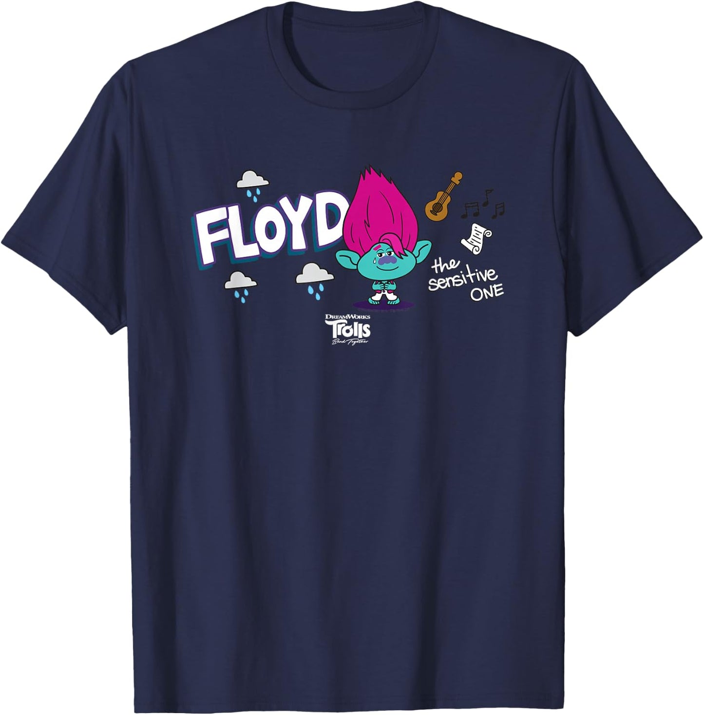 DreamWorks Trolls Band Together BroZone Floyd T-Shirt - T-Shirt | Navy