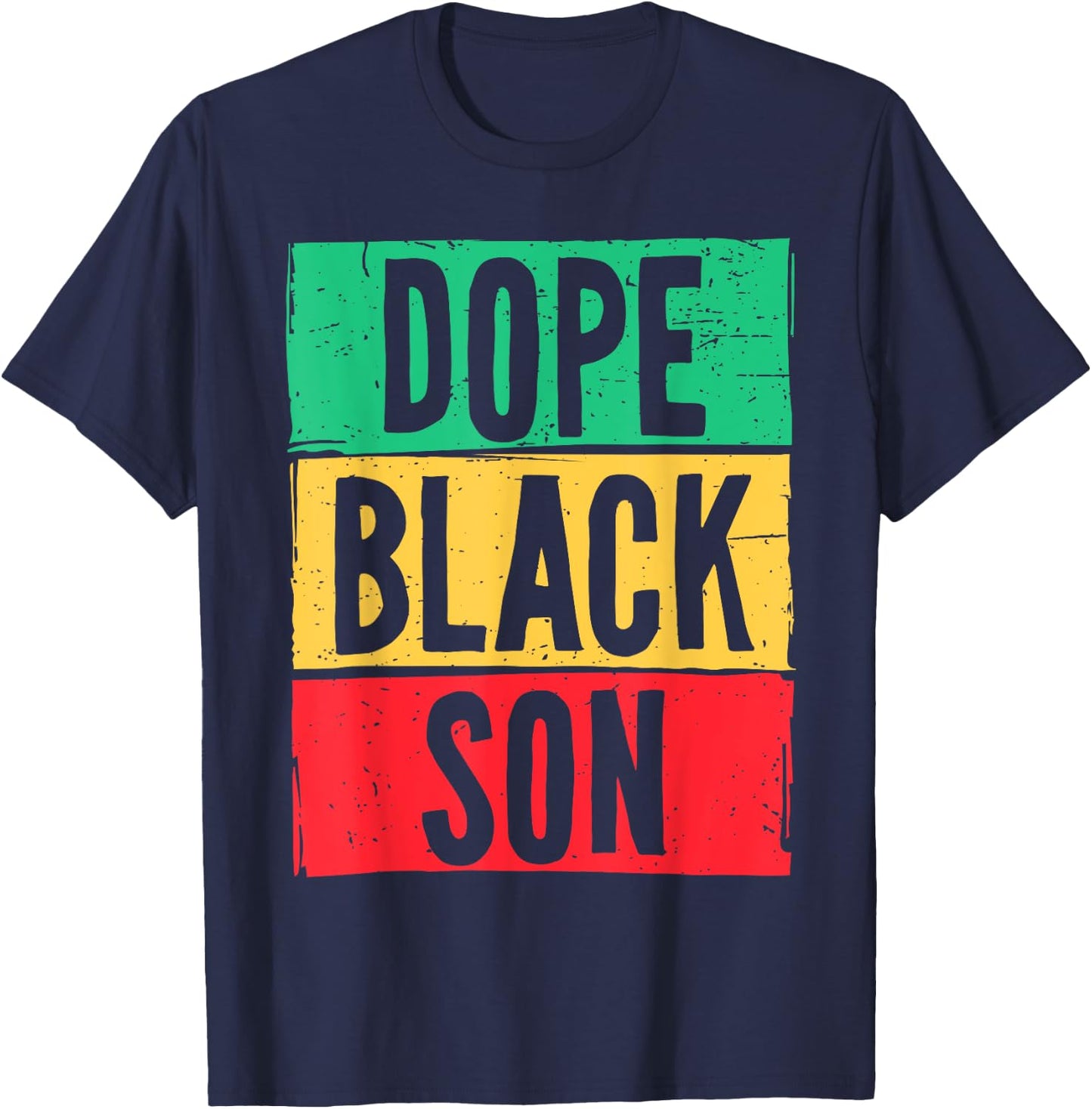 Dope Black Son Juneteenth History Month Matching T-Shirt - T-Shirt | Navy