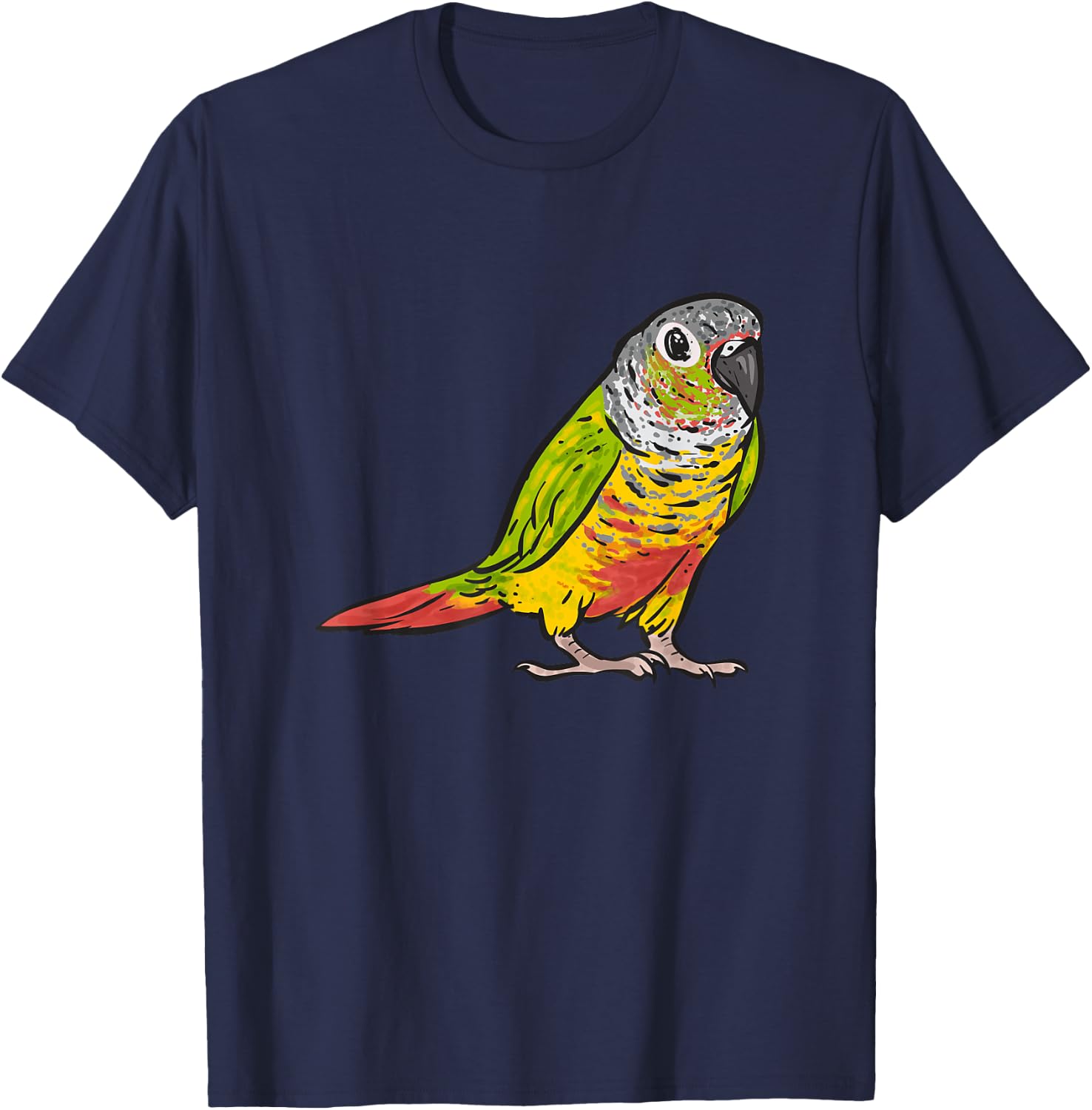 Green Cheek Conure Parrot Bird Conure T-Shirt - T-Shirt | Navy