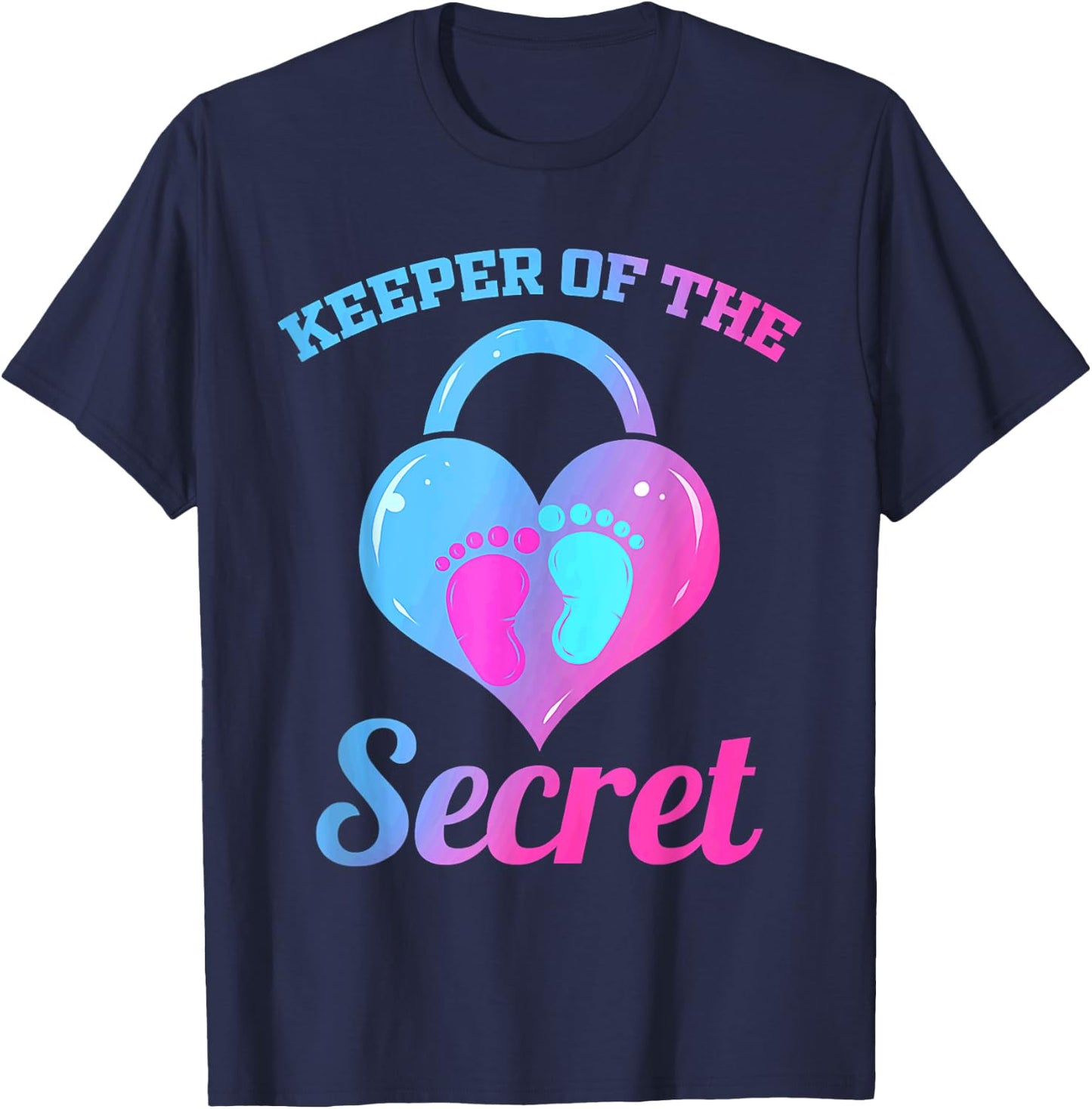 Keeper of the Secret Keeper of the Gender Parents Men Women T-Shirt - T-Shirt | Navy