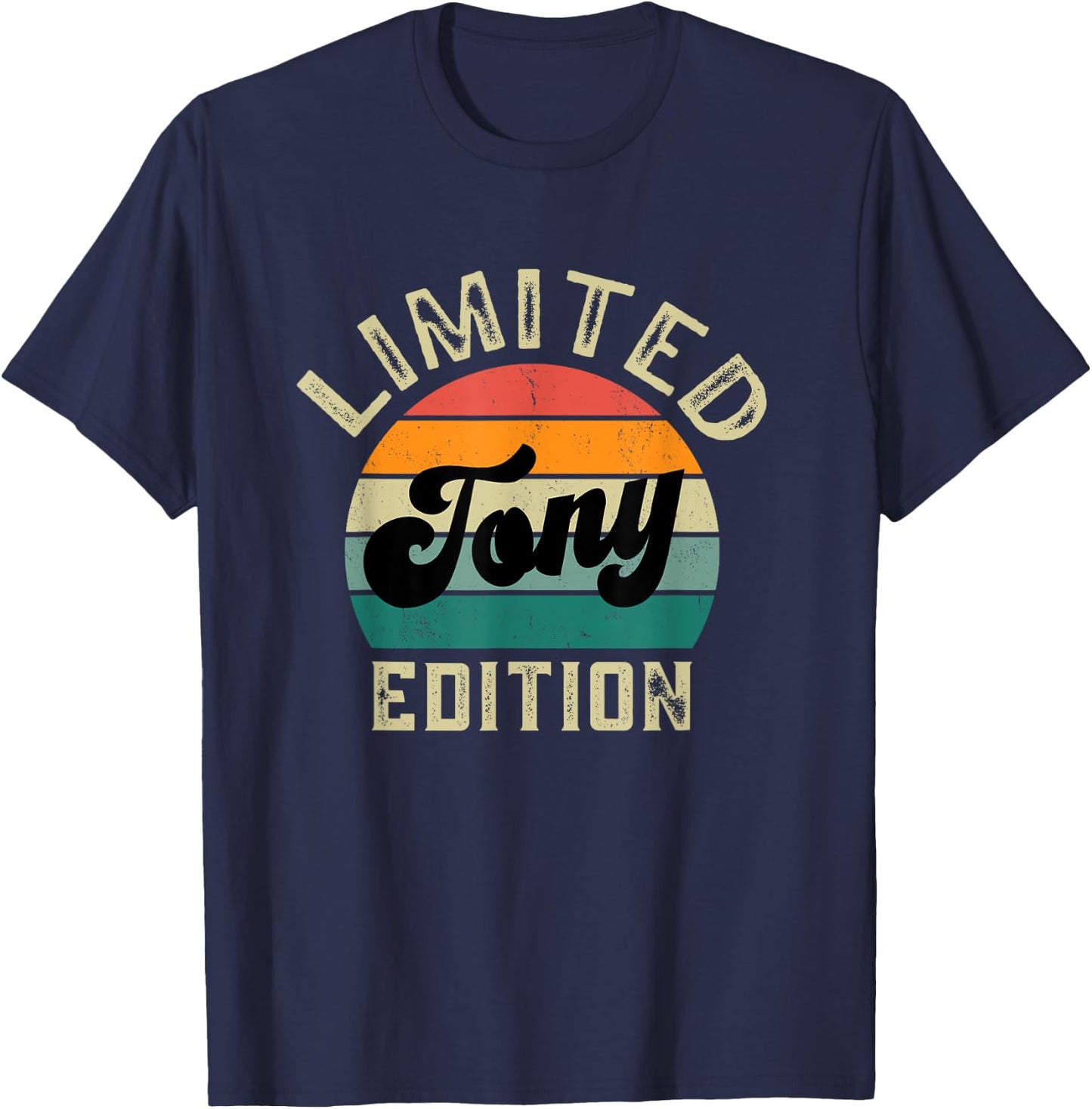 Retro TONY Vintage Gifts Funny Personalized First Name Idea T-Shirt - T-Shirt | Navy