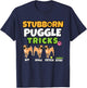 Stubborn Puggle Tricks I Dog Lover I Funny Puggle T-Shirt - T-Shirt | Navy