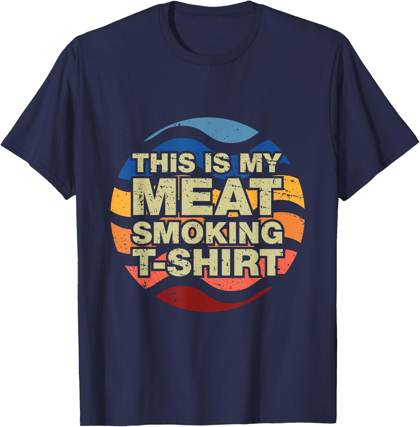 BBQ Grill Retro, Smoker Accessories Gifts Barbecue T-Shirt - T-Shirt | Navy