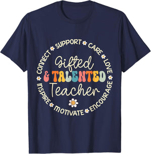 Gifted & Talented Teacher Appreciation Week Back to School Women Kids T-Shirt - T-Shirt | Navy