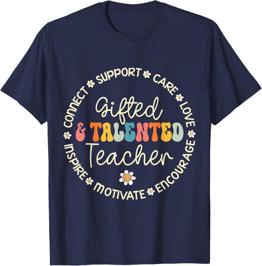 Gifted & Talented Teacher Appreciation Week Back to School Women Kids T-Shirt - T-Shirt | Navy
