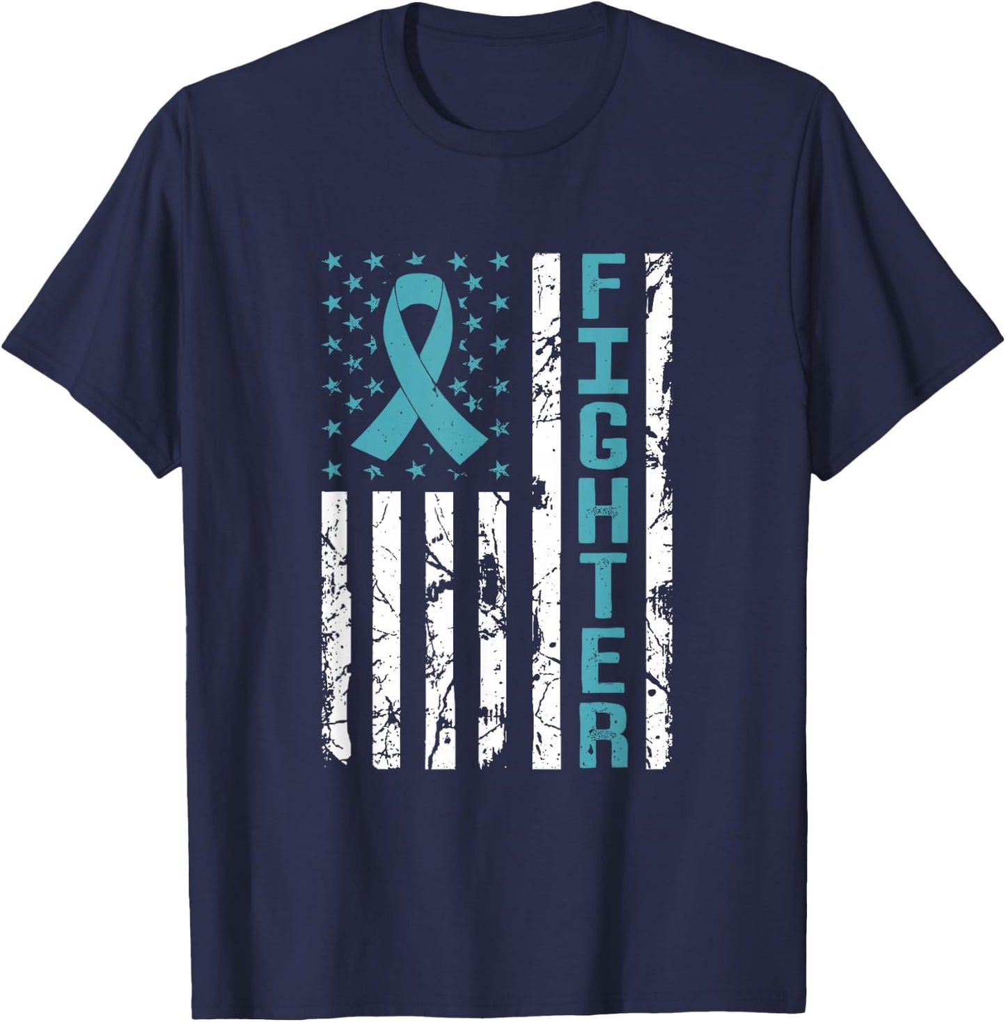 Polycystic Kidney Disease Flag PKD Awareness Warrior T-Shirt - T-Shirt | Navy