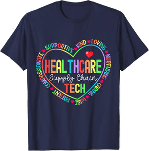 Healthcare Supply Chain Tech Technologist Technician T-Shirt - T-Shirt | Navy