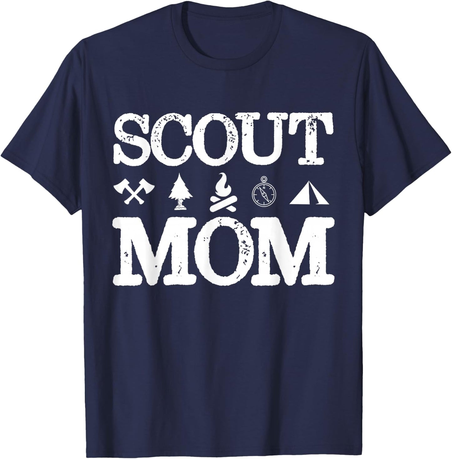 Scout Mom Scouting Troop Supporter Camping Scouting Mom T-Shirt - T-Shirt | Navy