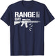 Military Rifle Range Day American Flag Bullet Semi Automatic Women Men T-Shirt - T-Shirt | Navy