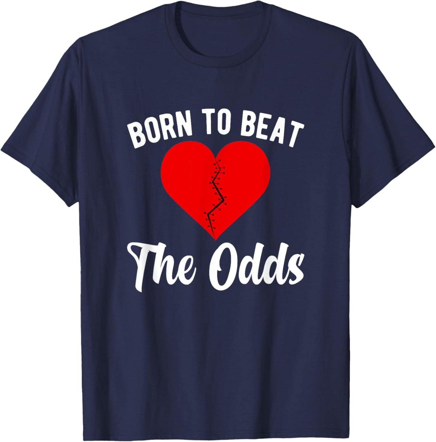 Cute CHD Warrior Congenital Heart Disease Awareness T-Shirt - T-Shirt | Navy