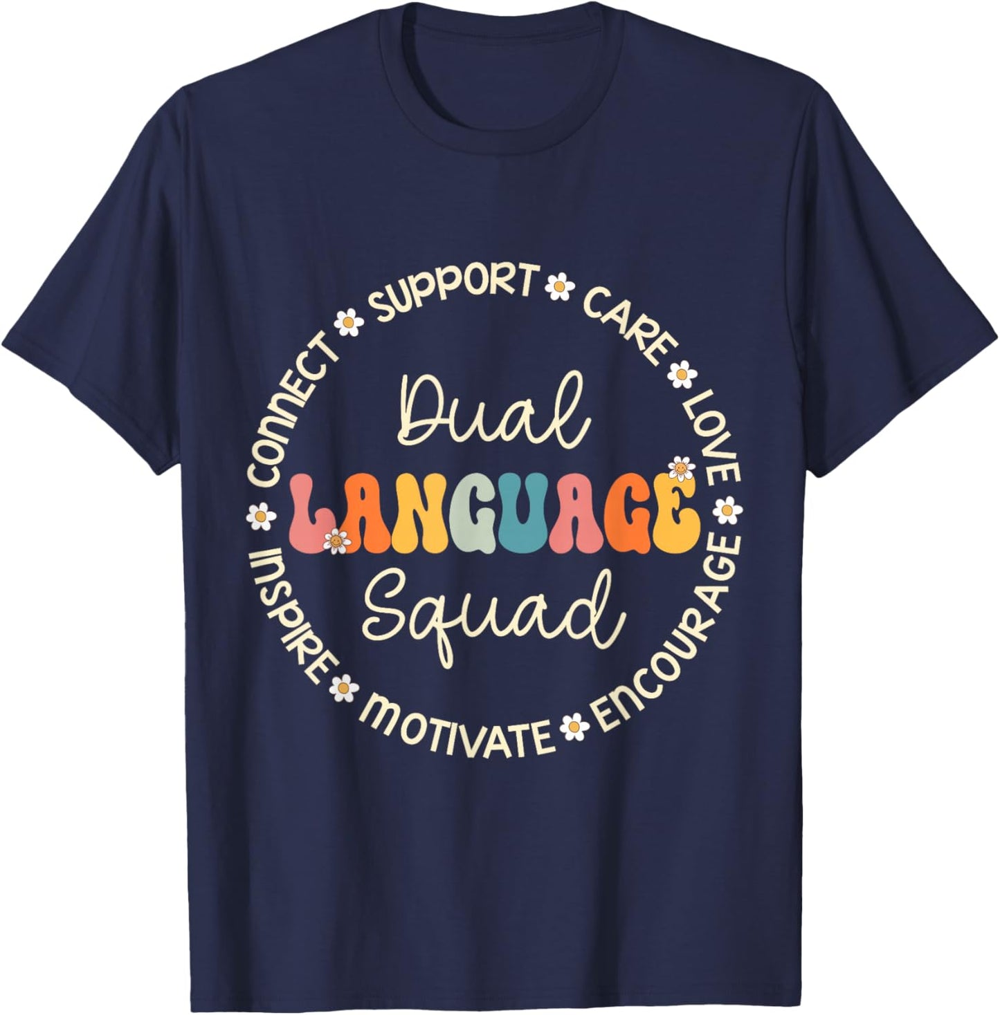 Dual Language Squad Appreciation Week Back to School T-Shirt - T-Shirt | Navy