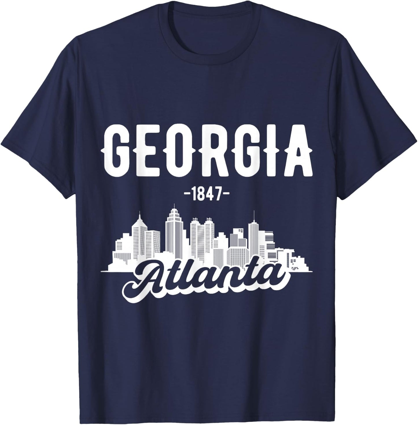Atlanta Georgia Skyline T-Shirt - T-Shirt | Navy