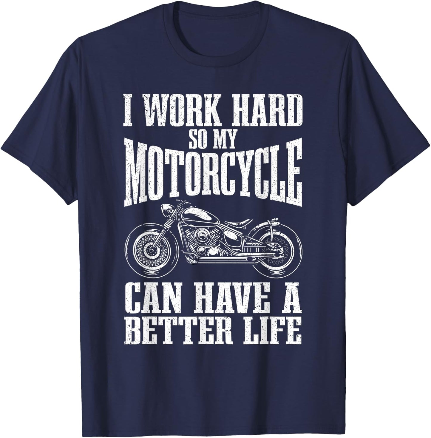 Cool Motorcycle Design Women Motorcycle Lover Rider T-Shirt - T-Shirt | Navy