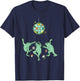 Funny Frog Disco Dance 70s 80s Groovy Hippie Funky Party T-Shirt - T-Shirt | Navy