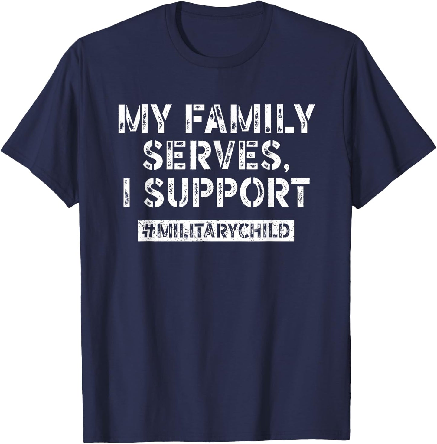 Military Kids Shirt Adult Purple 2024 Month Military Child T-Shirt - T-Shirt | Navy