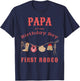 Papa Dad First Rodeo 1st Birthday Cowboy Family Matching T-Shirt - T-Shirt | Navy