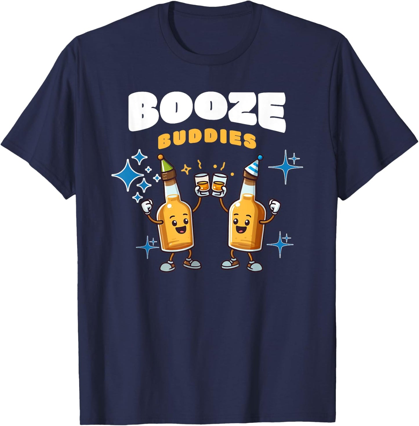 Booze Buddies Funny Alcoholic Festival Bar Hopping T-Shirt - T-Shirt | Navy