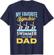 Synchronized Swimming Dad Favorite Synchro Swimmer Artistic T-Shirt - T-Shirt | Navy
