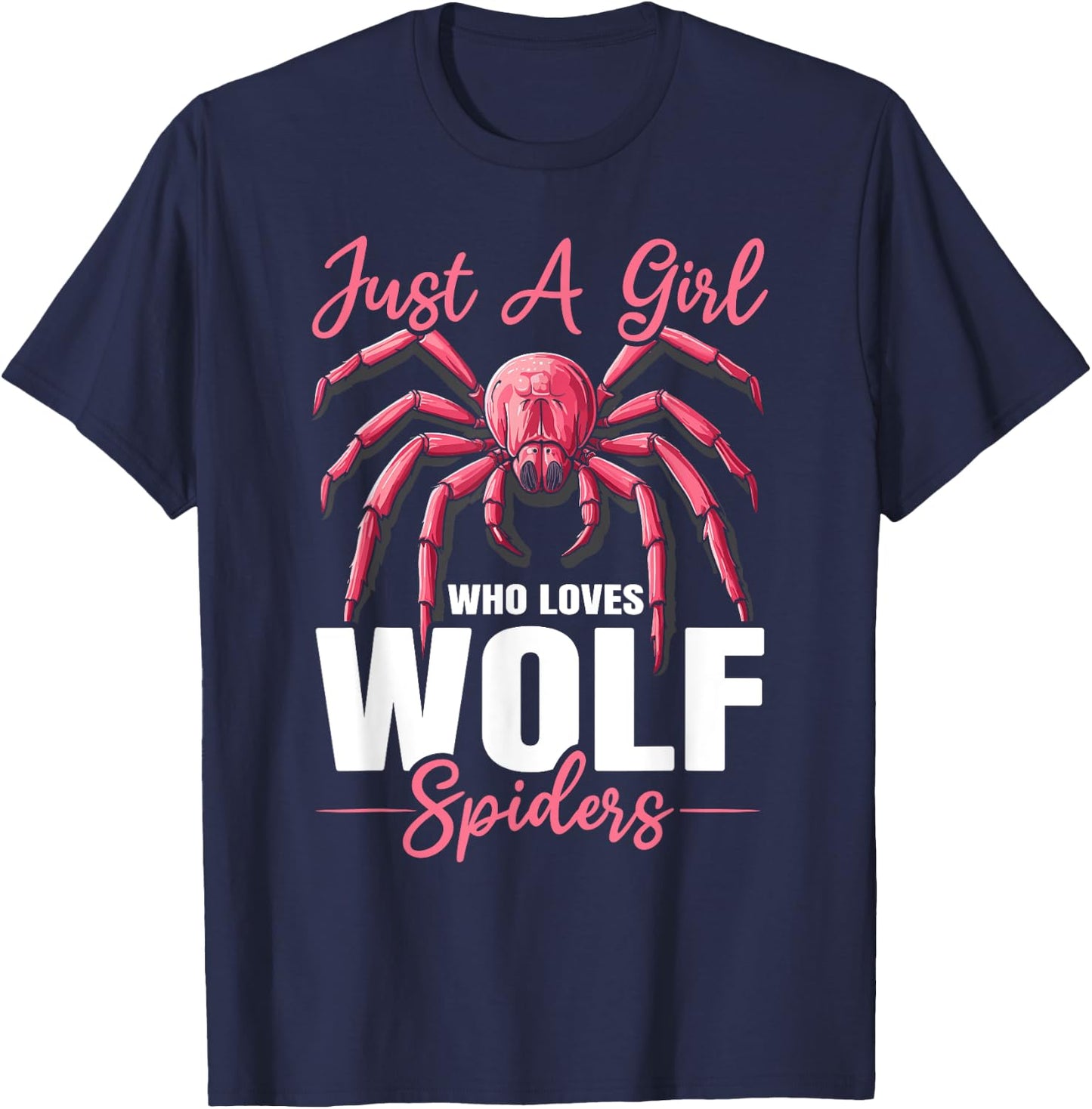 Wolf Spider Terrarium Insect Lover Web Arachnid T-Shirt - T-Shirt | Navy