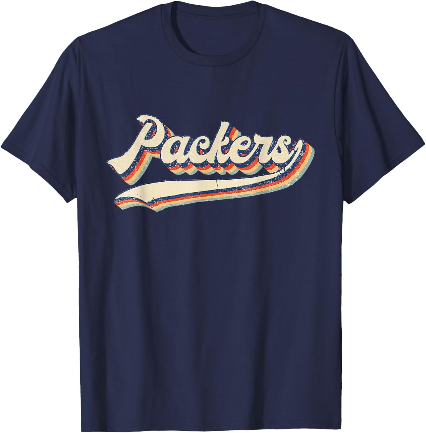 Packers Name Retro Vintage Gift Women Boy Girl T-Shirt - T-Shirt | Navy